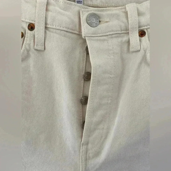 NWT Redone 70s stove pipe jeans Vintage White size 27 - Picture 3 of 4